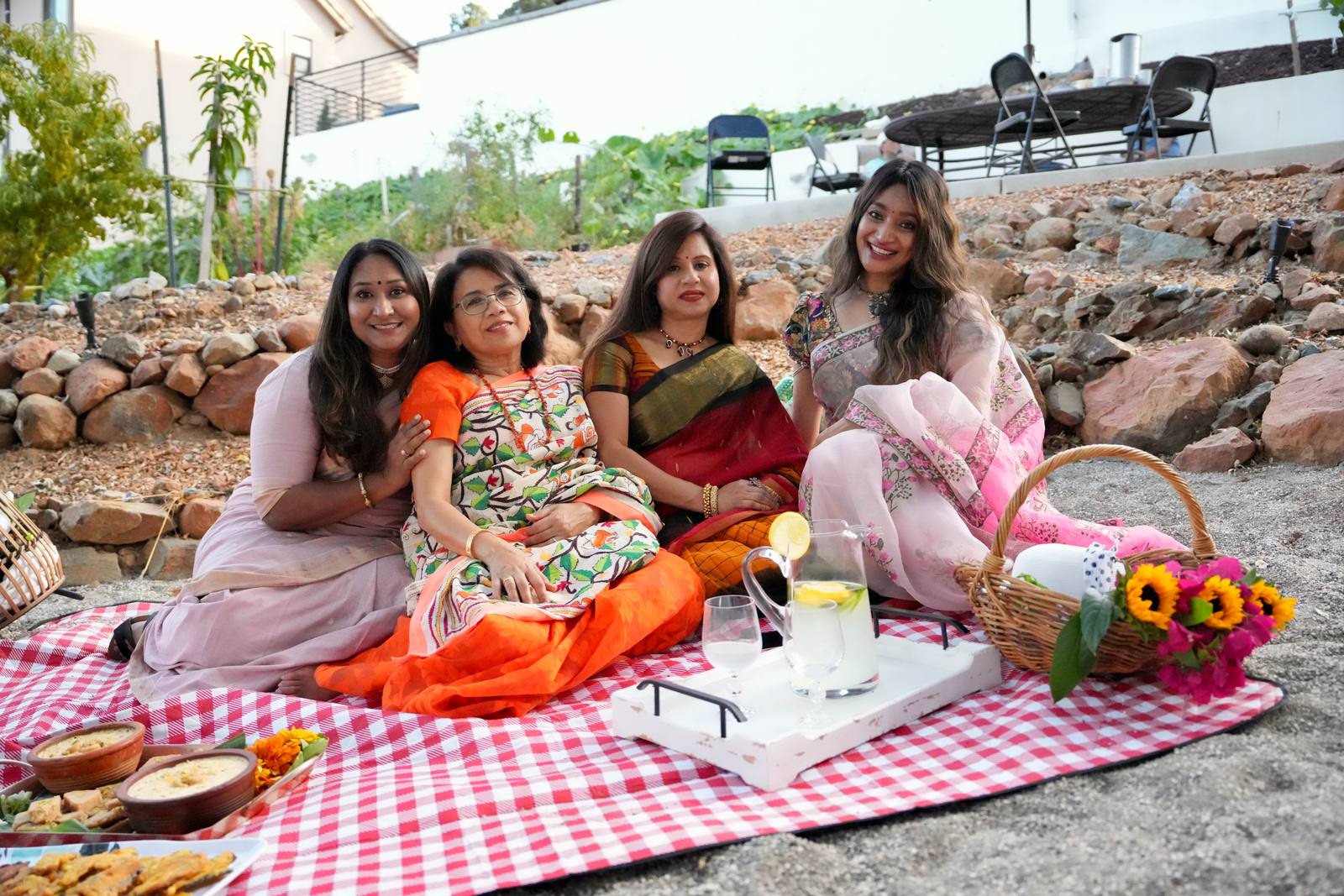The picnic blanket, after lunch